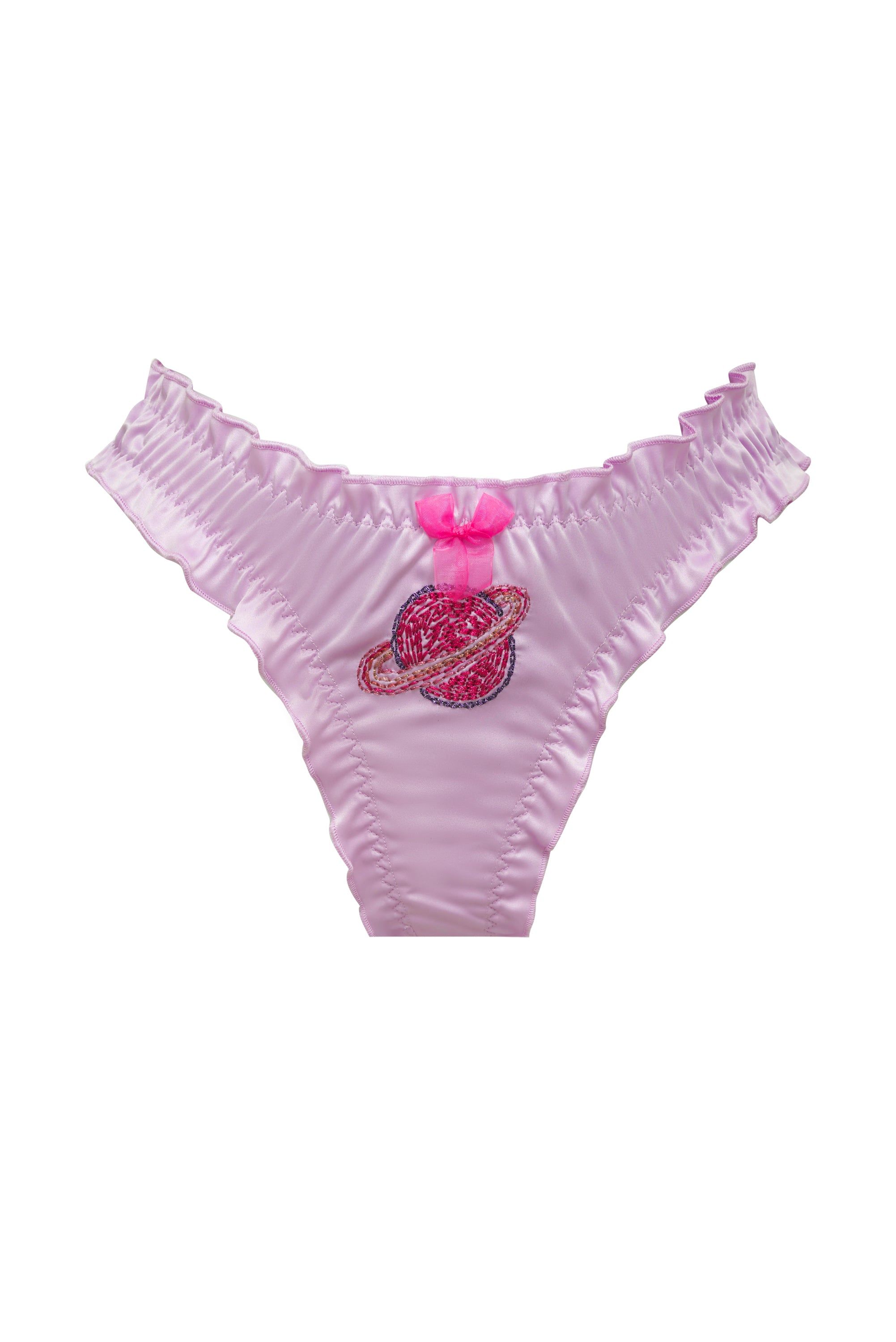 Satin Ruffle Thong 3-Pack sold by For Love And Lemons product image thumbnail 9