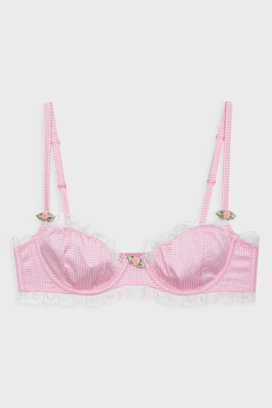 Gingham Underwire Bra sold by For Love And Lemons