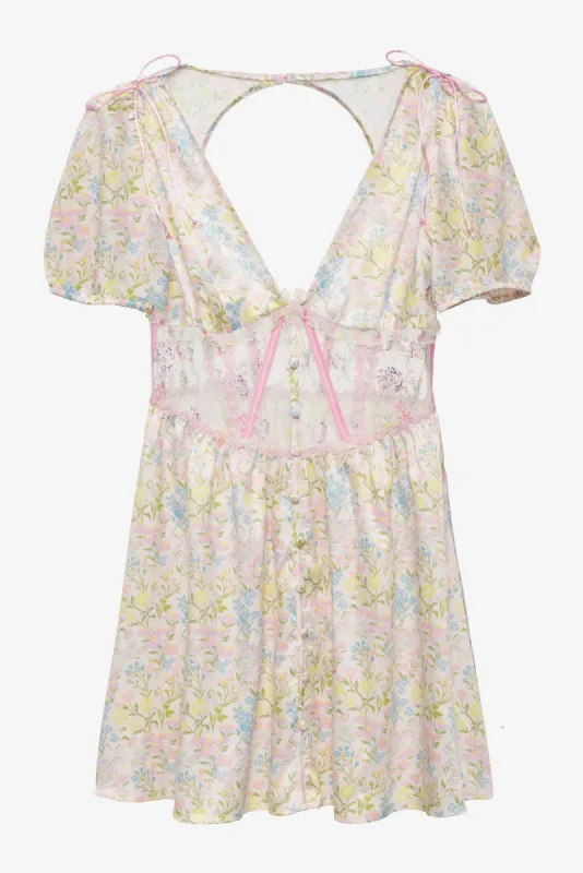 Glitter Garden Cap Sleeve Slip Dress sold by For Love And Lemons