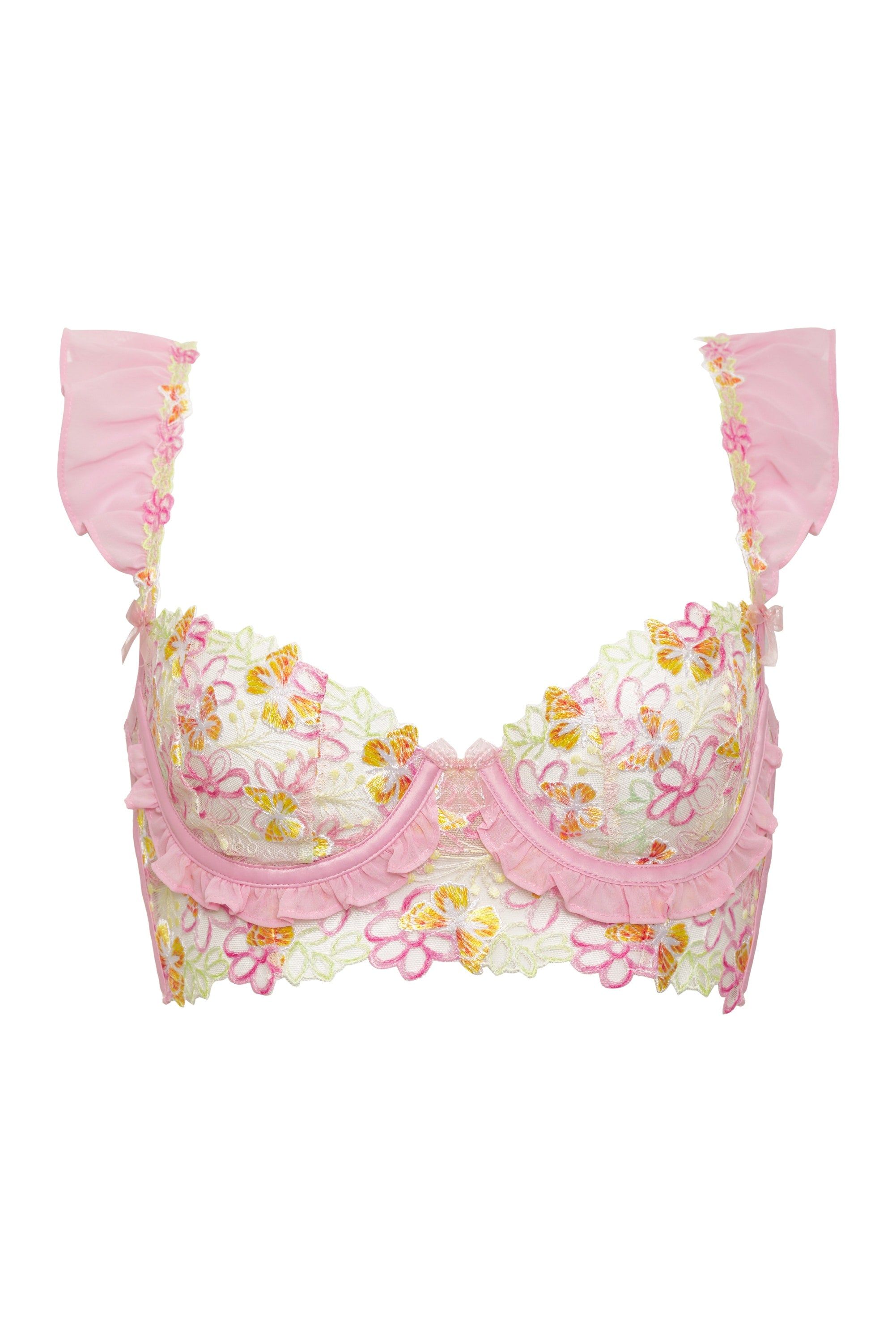 Sunset Butterfly Underwire Bra sold by For Love And Lemons