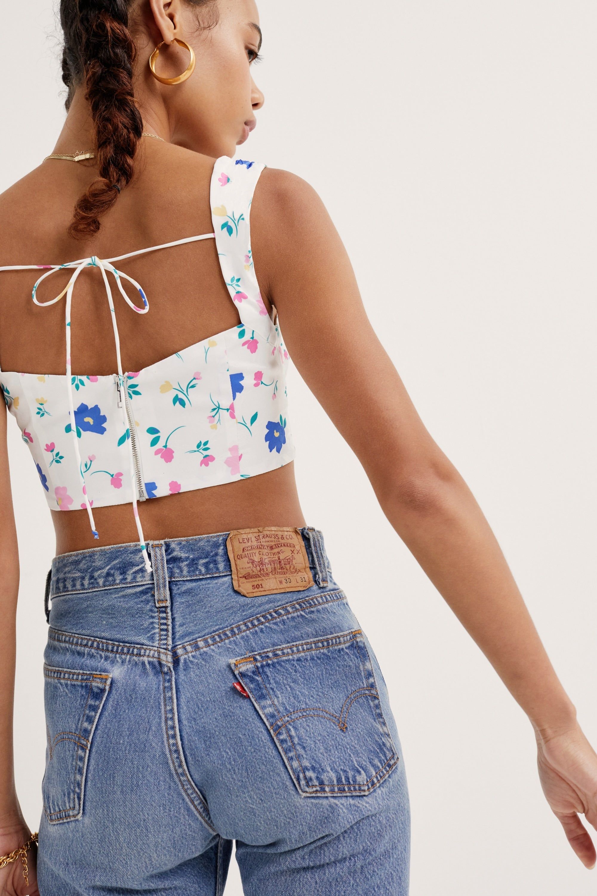 Farah Crop Top sold by For Love And Lemons product image thumbnail 2