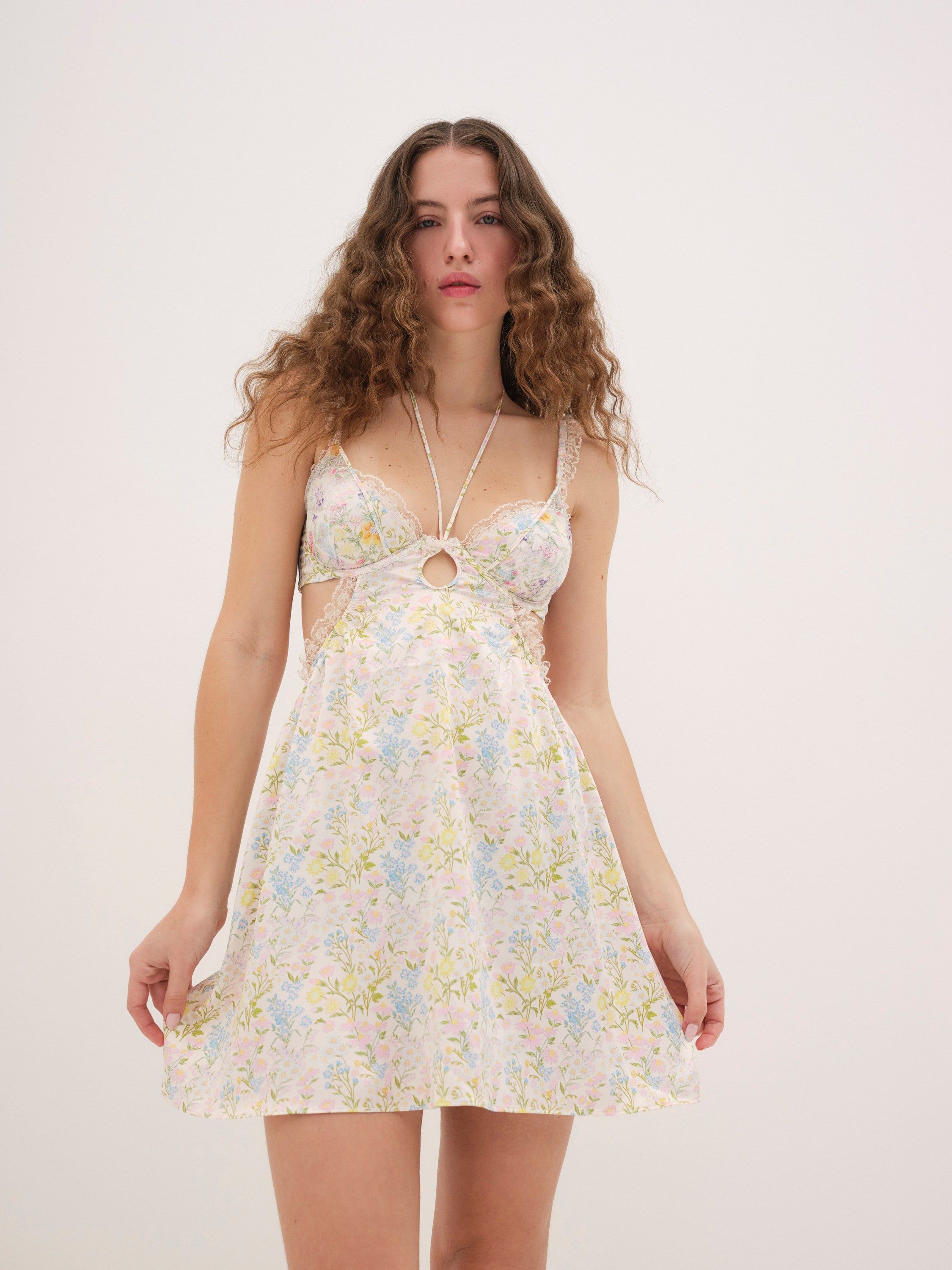 Glitter Garden Slip Dress sold by For Love And Lemons product image thumbnail 3