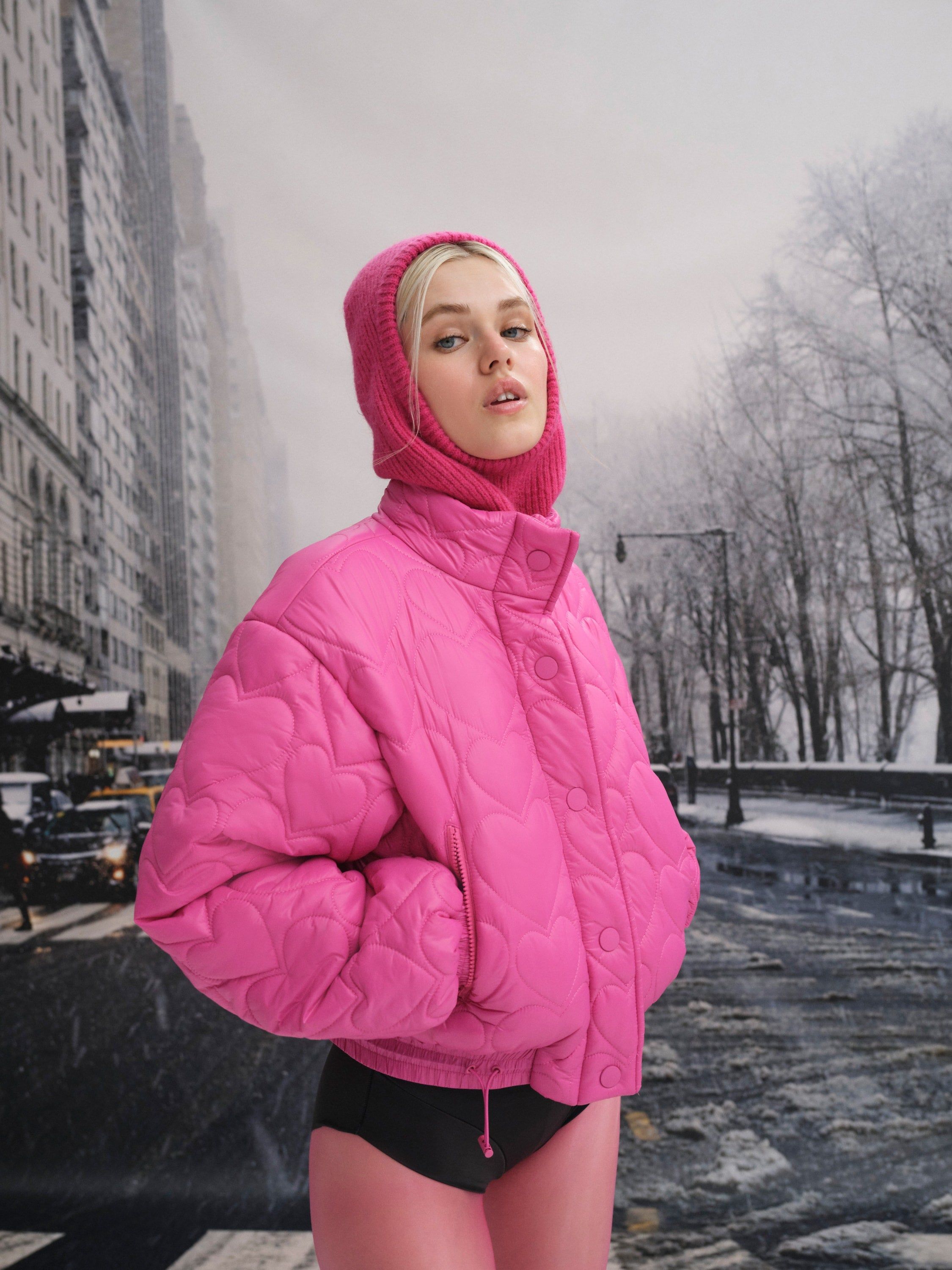 Fashion Hot Pink Puffer Coat Pink Bubble Coat In Store Hot Pink