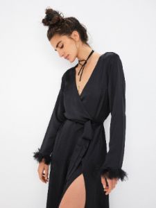 Floral Trim Robe sold by For Love And Lemons