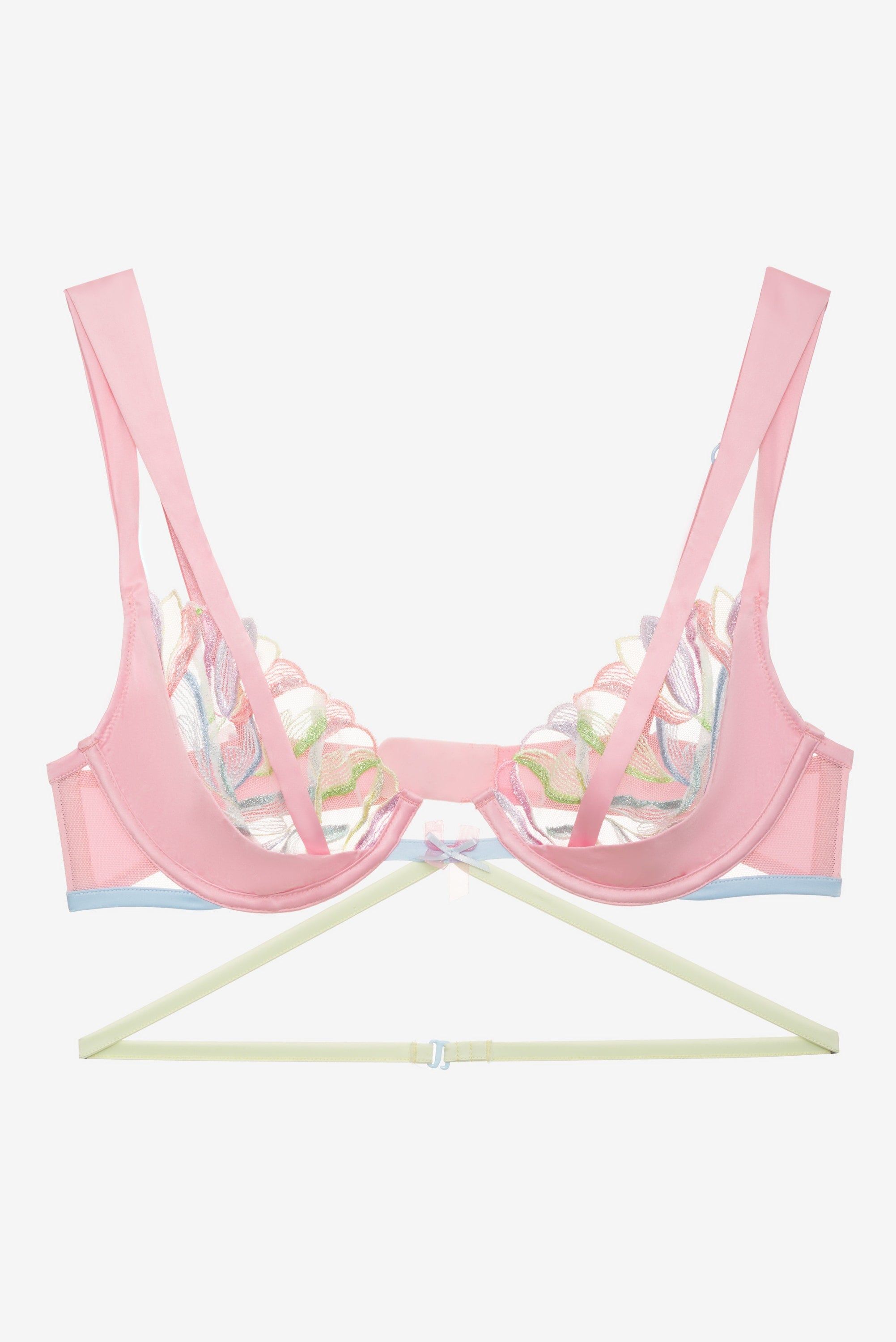Pastel Tulips Underwire Bra sold by For Love And Lemons