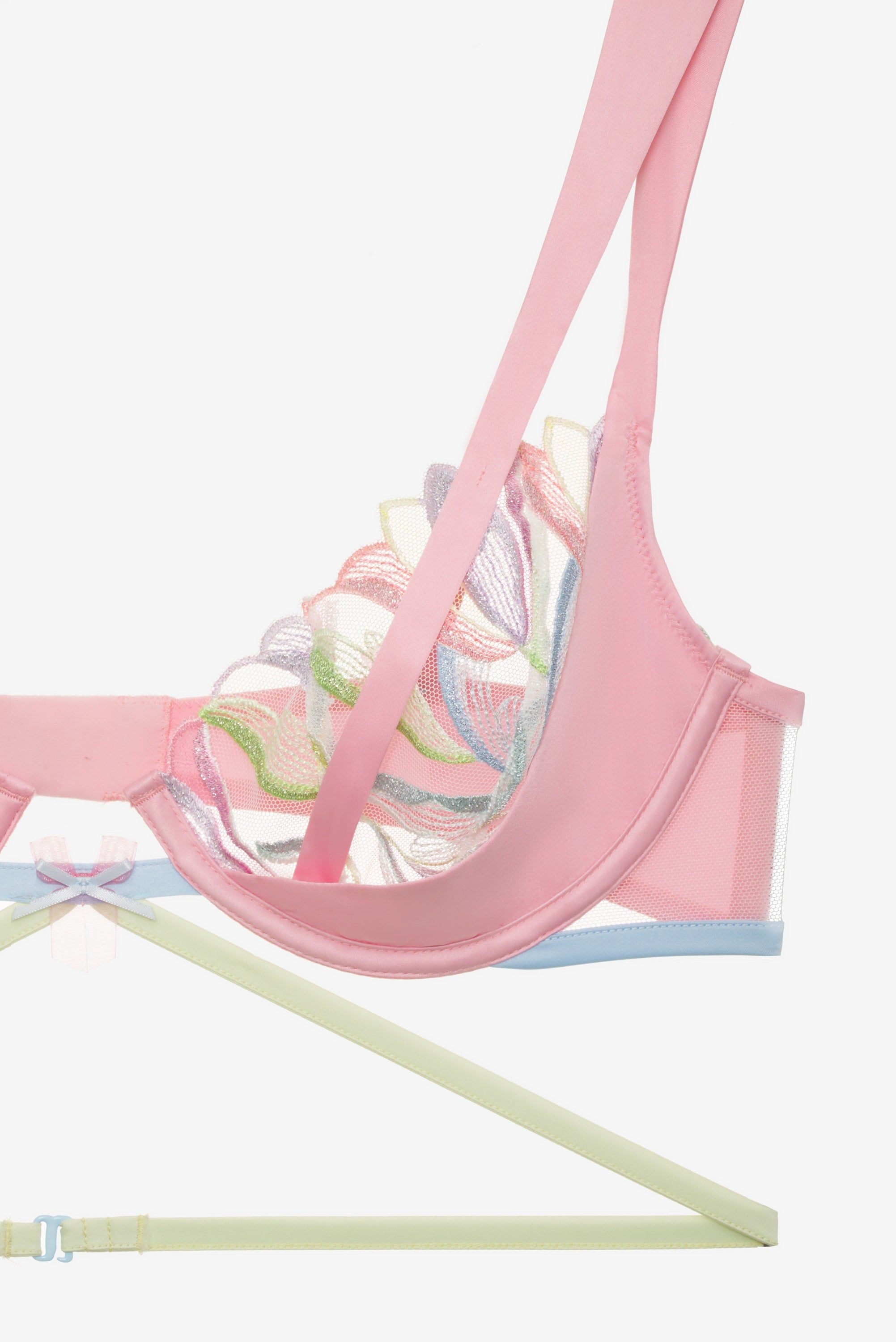 Pastel Tulips Underwire Bra sold by For Love And Lemons product image thumbnail 6