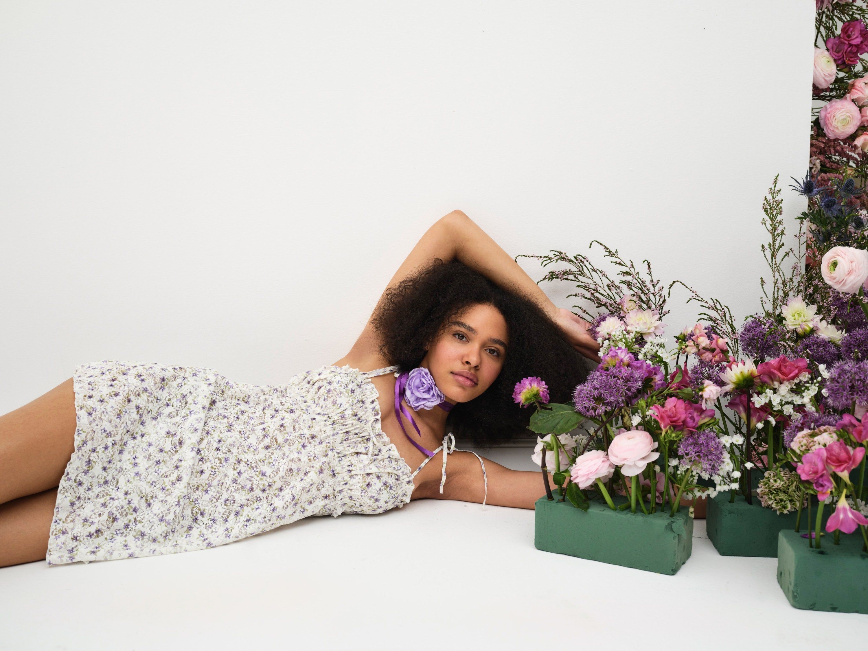 Lavender Fields Slip Dress sold by For Love And Lemons product image thumbnail 3