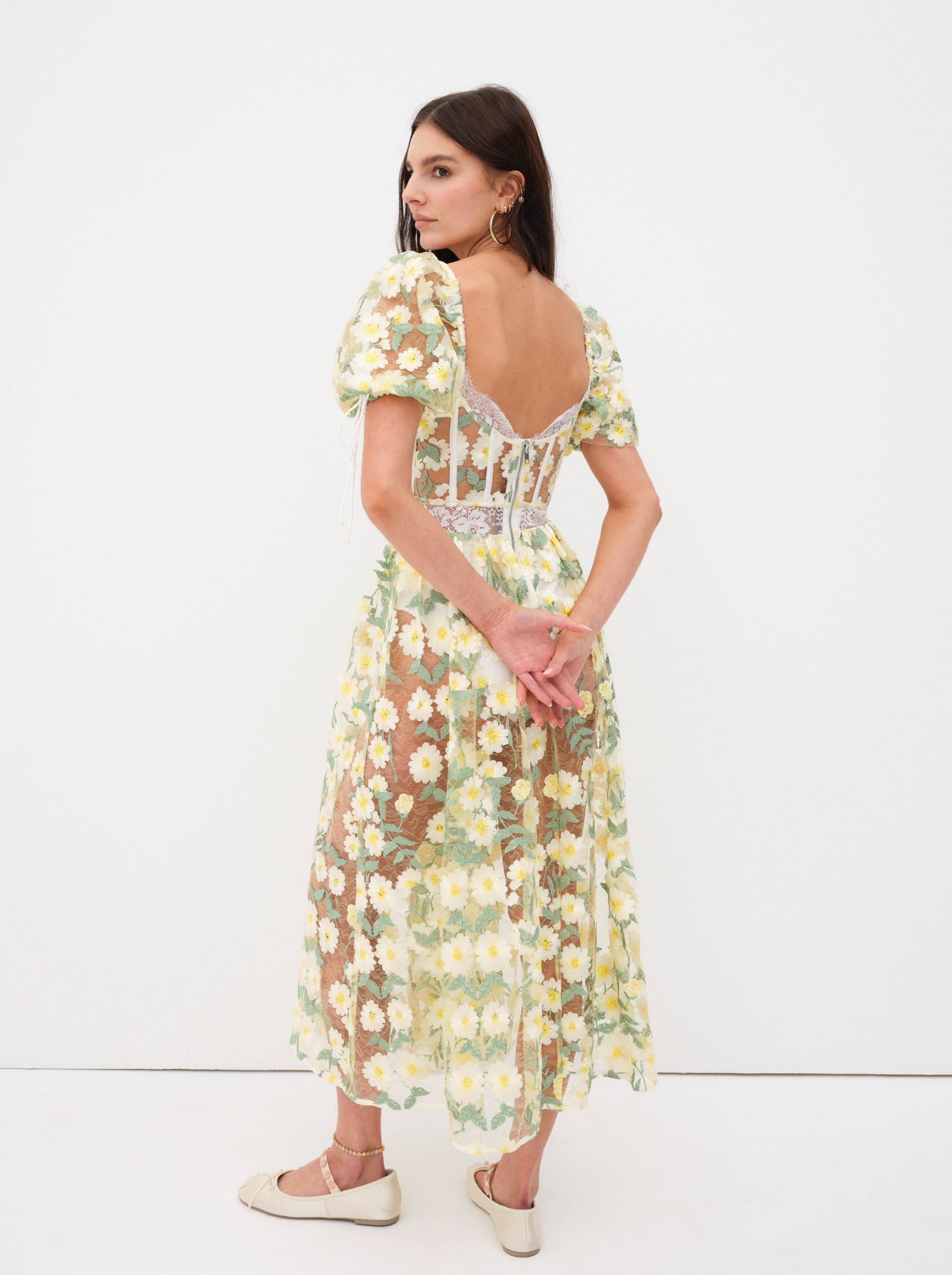Carson Midi Dress sold by For Love And Lemons product image thumbnail 4