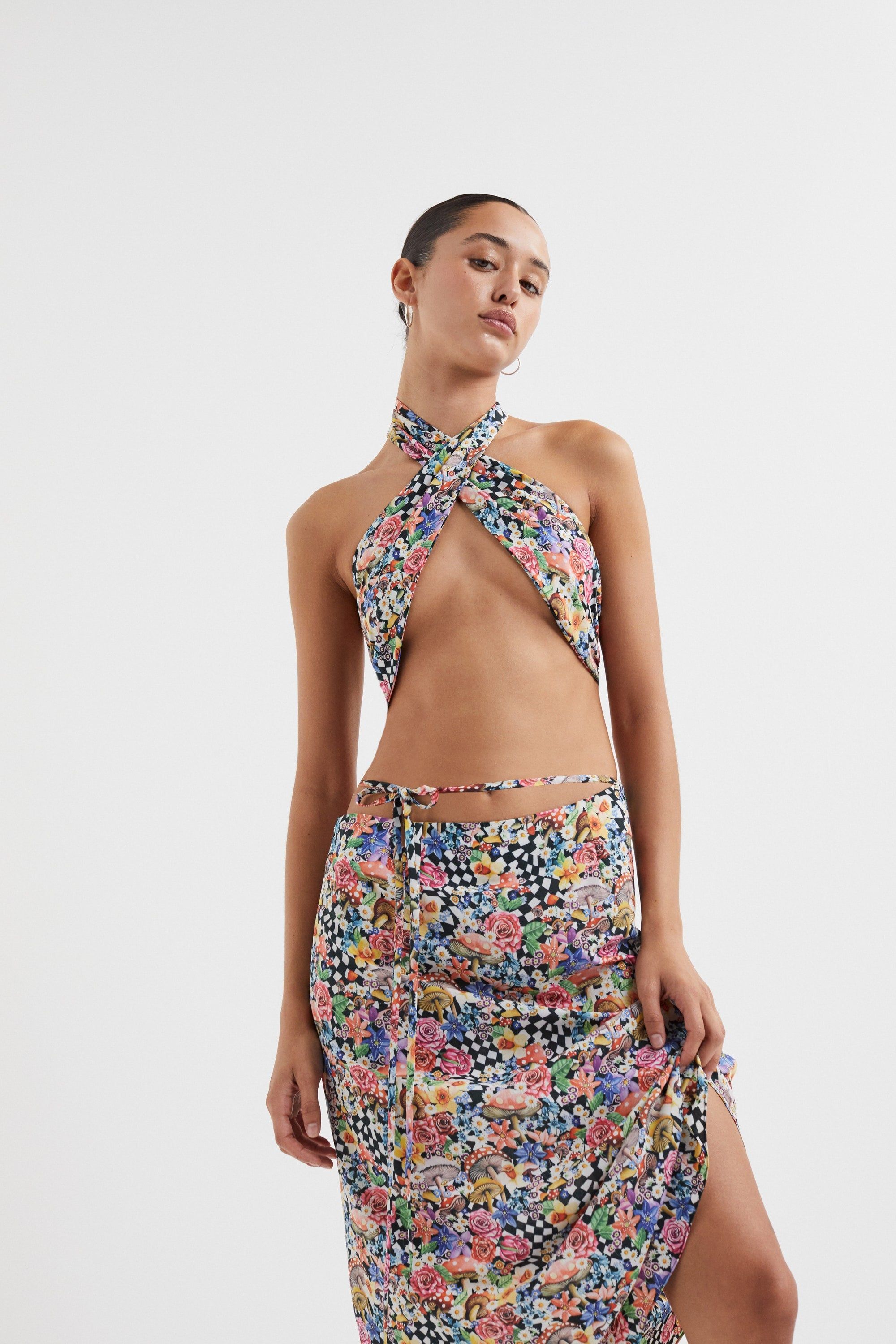 Deidre Midi Skirt sold by For Love And Lemons product image thumbnail 2