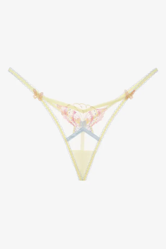 Pastel Papillon Thong Panty sold by For Love And Lemons