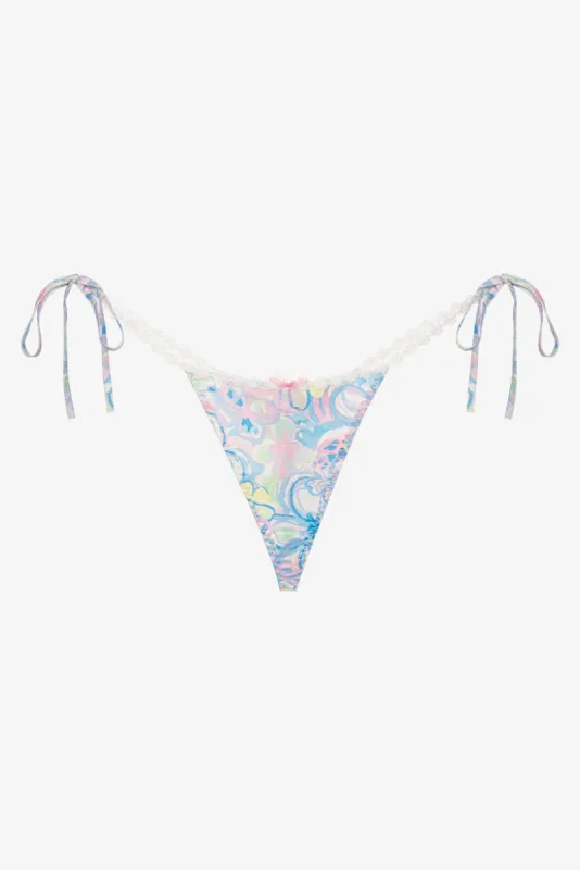 Midsummer Floral Thong Panty sold by For Love And Lemons