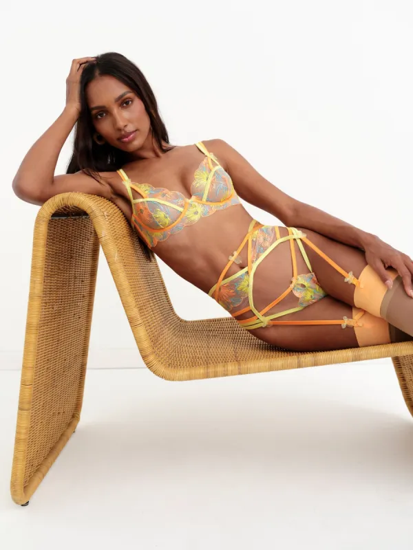 Waterlily Embroidery Underwire Bra sold by For Love And Lemons