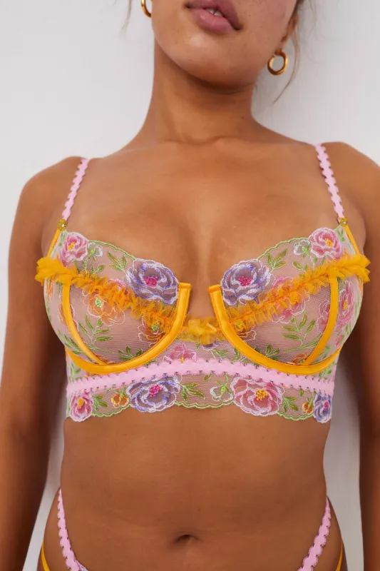 Sorbet Rose Underwire Bra sold by For Love And Lemons