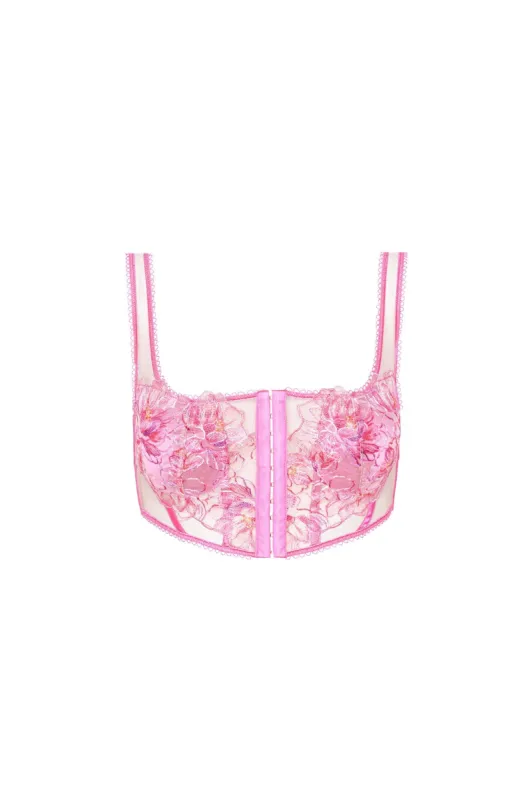 Hibiscus Embroidery Bustier sold by For Love And Lemons