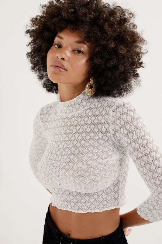 Tracy Turtleneck Crop Top made by For Love And Lemons