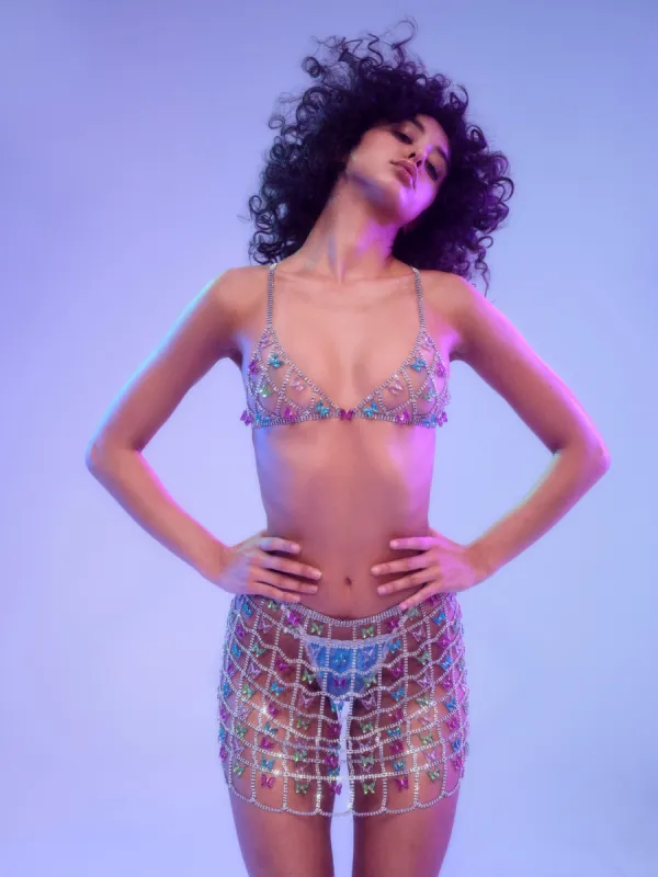 Butterfly Grid Skirt sold by For Love And Lemons