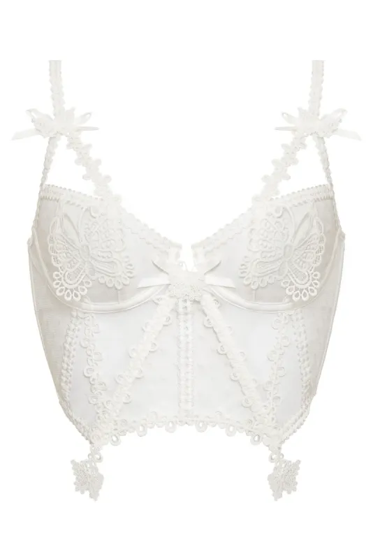 Beaming Butterfly Applique Bustier sold by For Love And Lemons