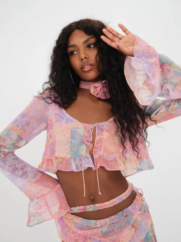 Mavis Crop Blouse sold by For Love And Lemons