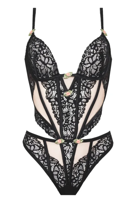 Butterfly Lace Teddy sold by For Love And Lemons