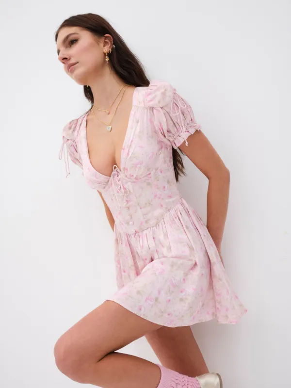 Paulina Puff Sleeve Mini Dress sold by For Love And Lemons