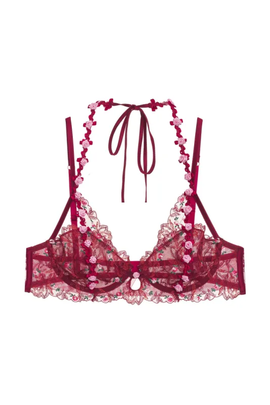 Colette Embroidery Underwire Bra sold by For Love And Lemons