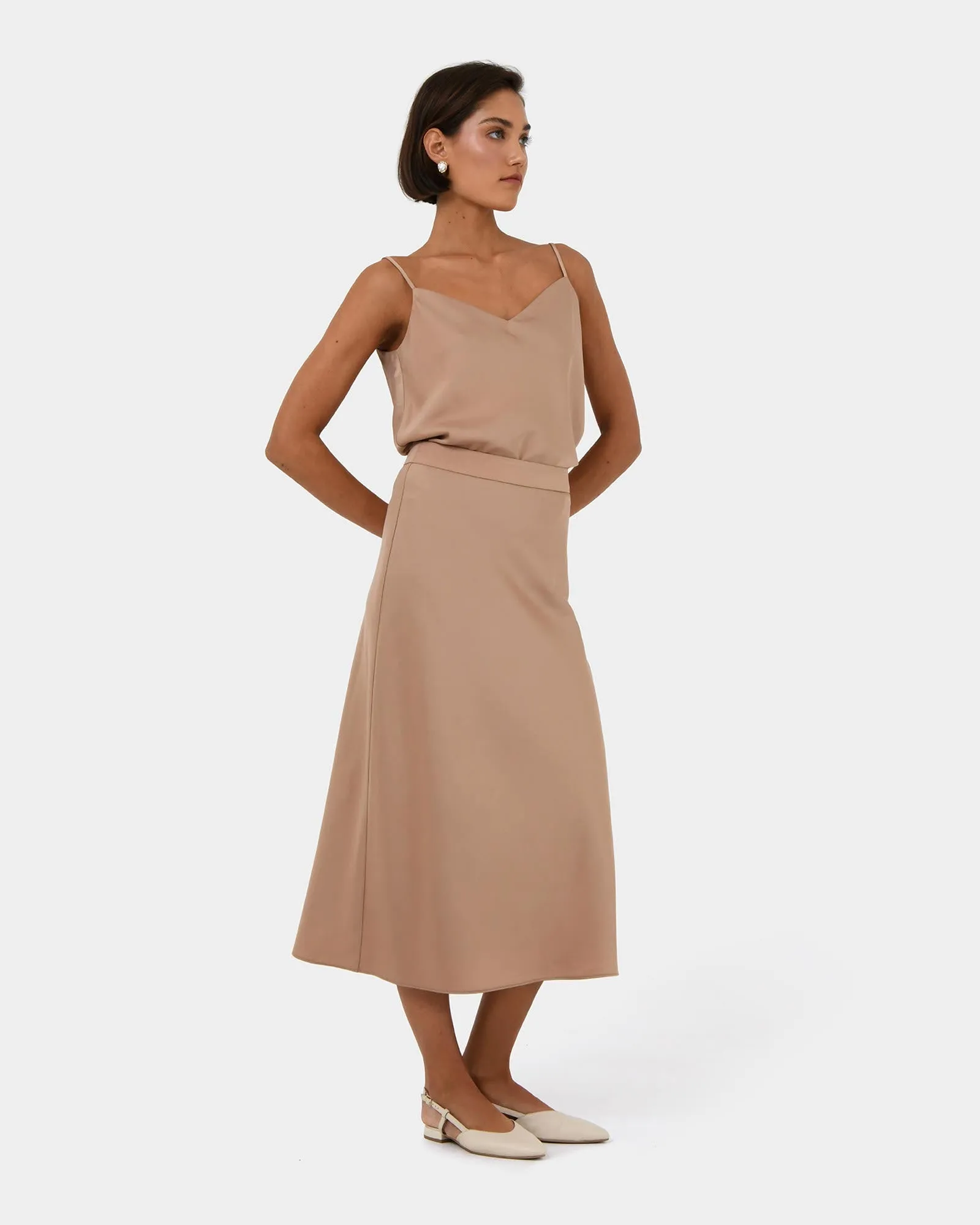 Joy Satin Midi Skirt sold by Forcast product image thumbnail 3