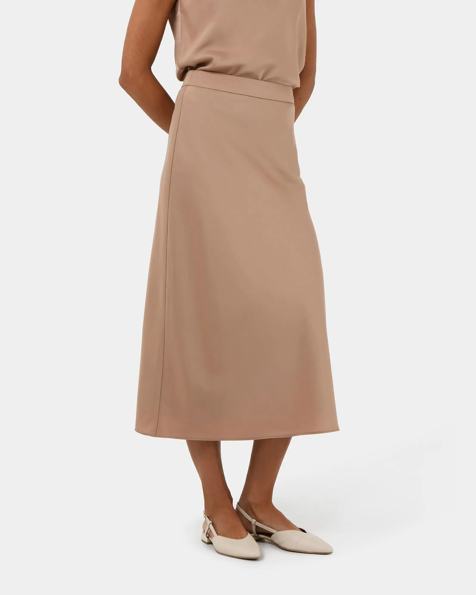 Joy Satin Midi Skirt sold by Forcast product image thumbnail 2
