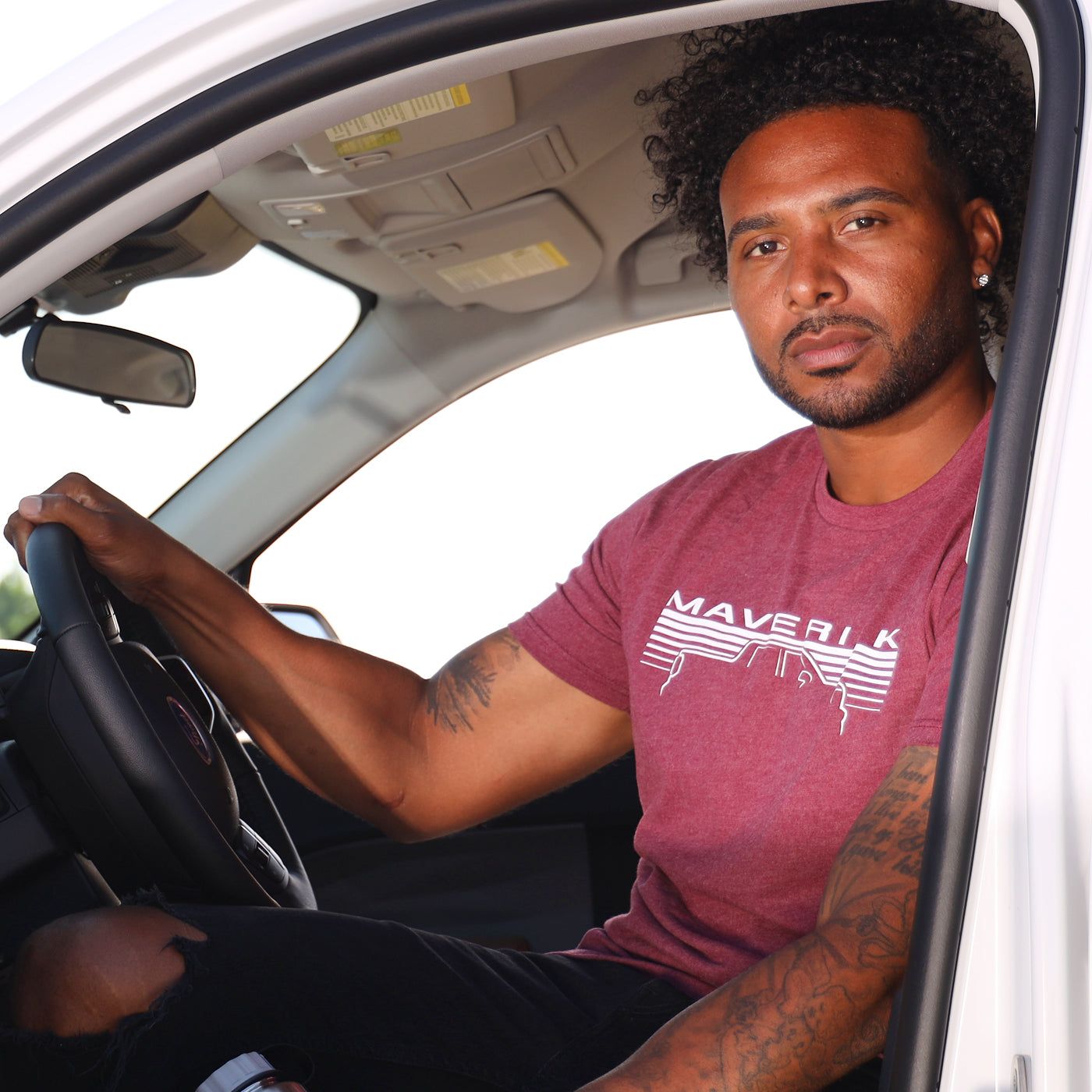 Ford Maverick Mens Graphic Truck Burgundy Short Sleeve T-Shirt sold by Ford product image thumbnail 2