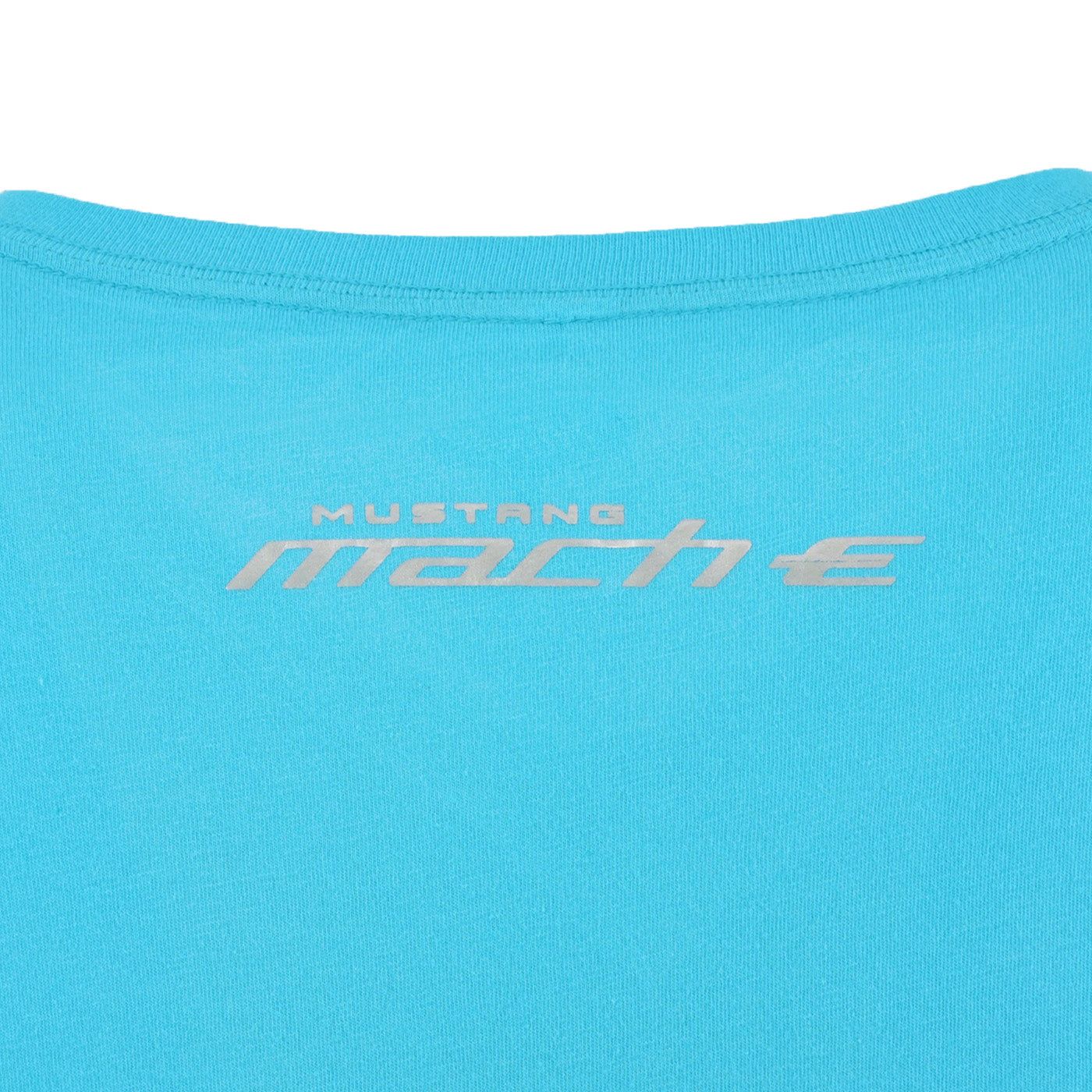 Ford Mustang Mach-E Womens Turquoise Silver Graphic T-Shirt sold by Ford product image thumbnail 3