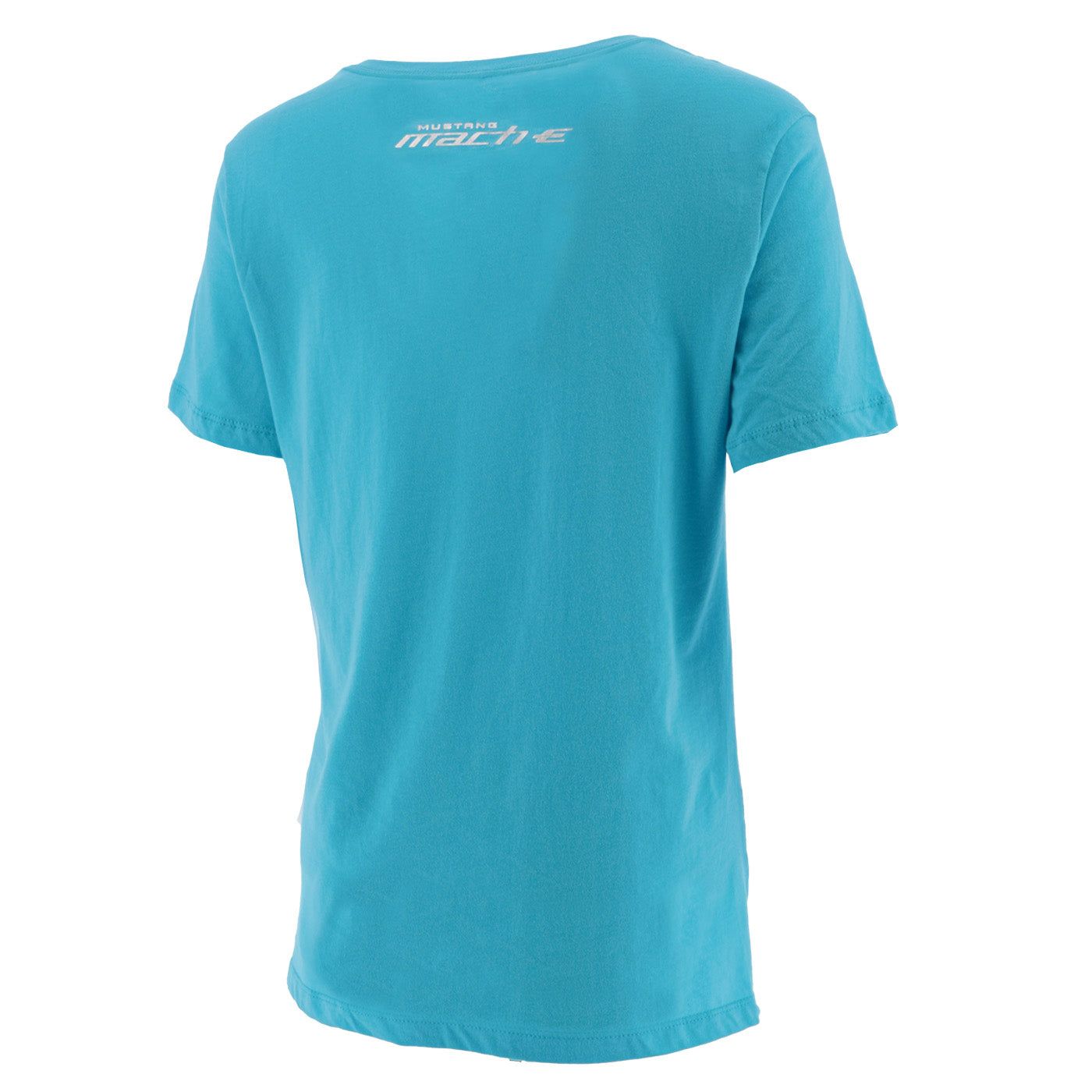 Ford Mustang Mach-E Womens Turquoise Silver Graphic T-Shirt sold by Ford product image thumbnail 2