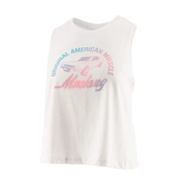 Ford Mustang Womens Vintage Ombre Muscle Tank Top made by Ford
