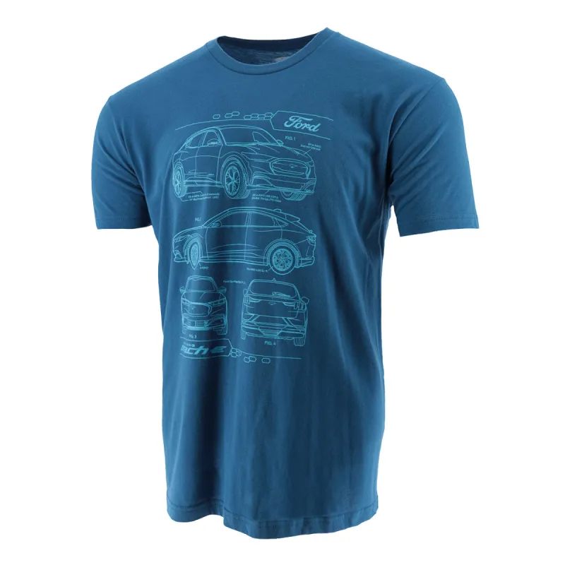 Ford Mustang Mach-E Men's Schematic Graphic T-Shirt sold by Ford