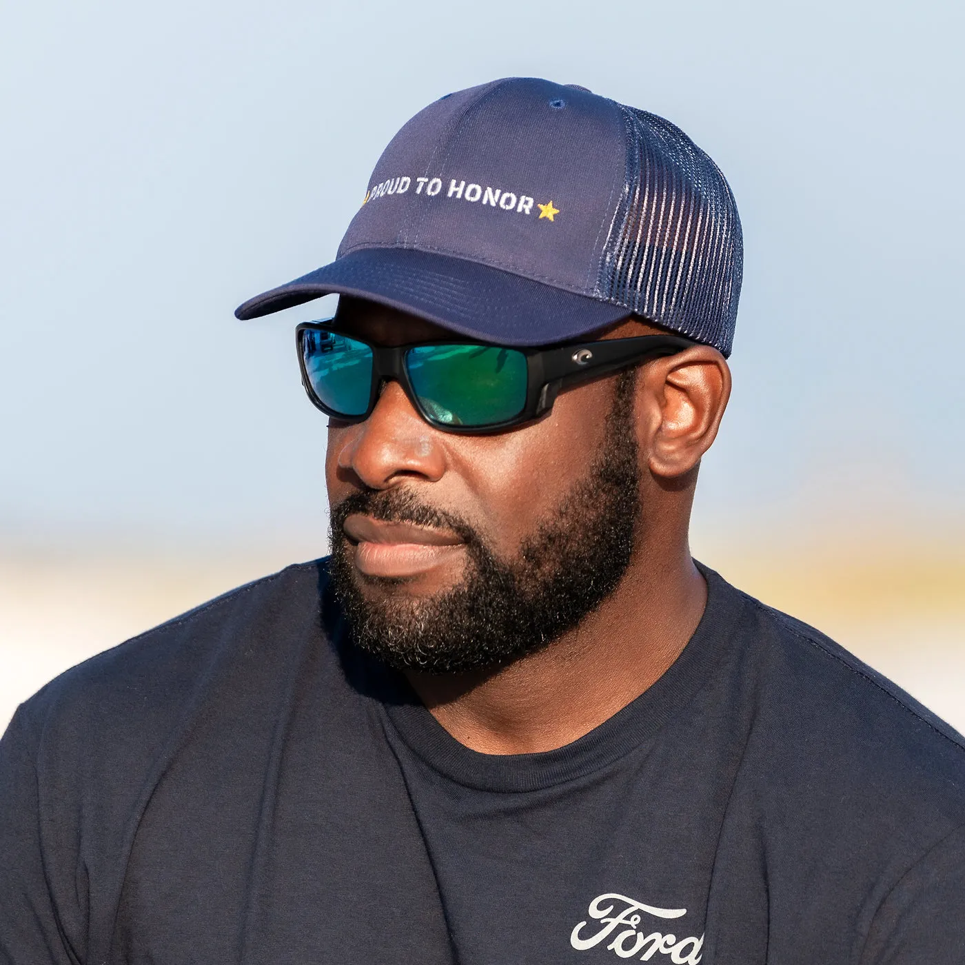 Ford Proud to Honor Logo Stars Mesh Snapback Hat sold by Ford product image thumbnail 2