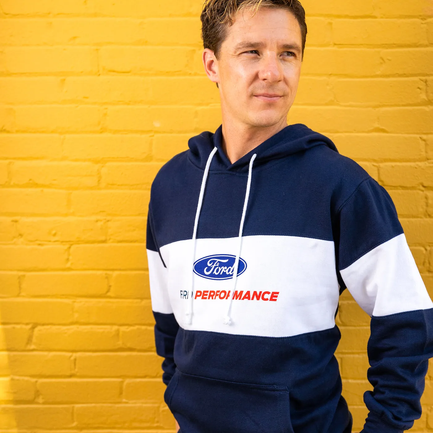 Ford Performance Men's Colorblock Hooded Pullover Fleece sold by Ford product image thumbnail 2