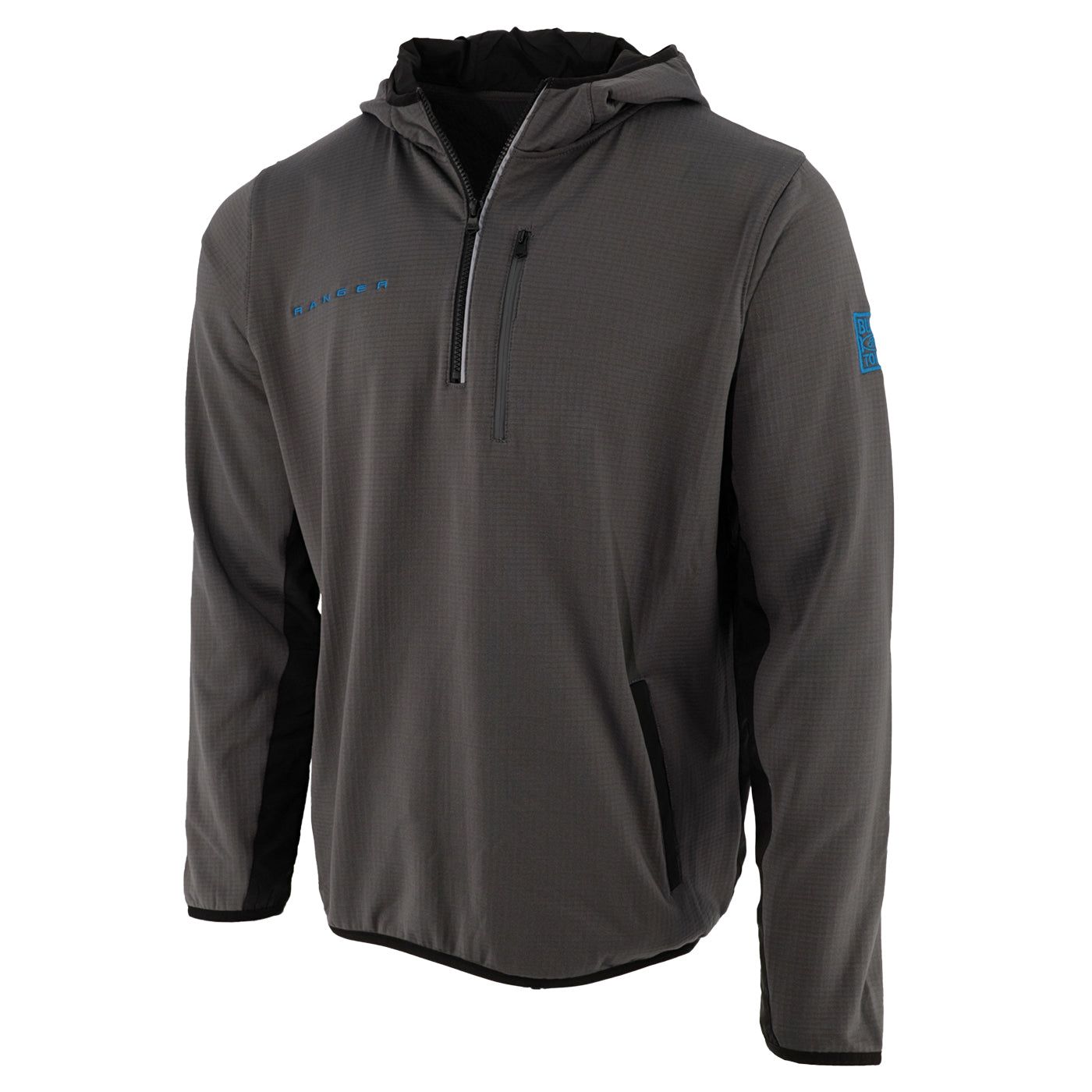 Ford Ranger Mens Gray Fleece Half Zip Pullover Hoodie sold by Ford