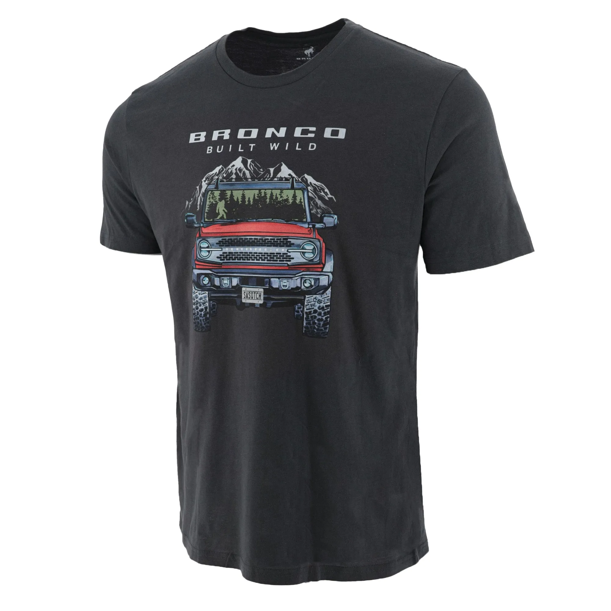 Ford Bronco Built Wild Mens Mountain Truck T-Shirt sold by Ford