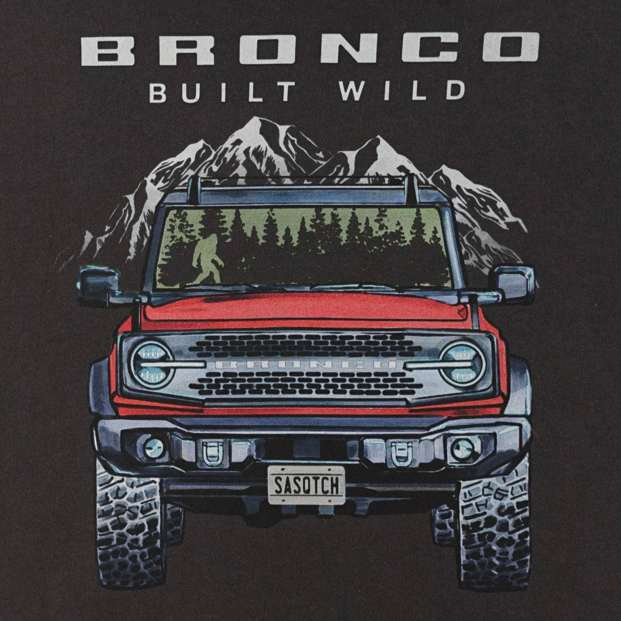 Ford Bronco Built Wild Mens Mountain Truck T-Shirt sold by Ford product image thumbnail 4