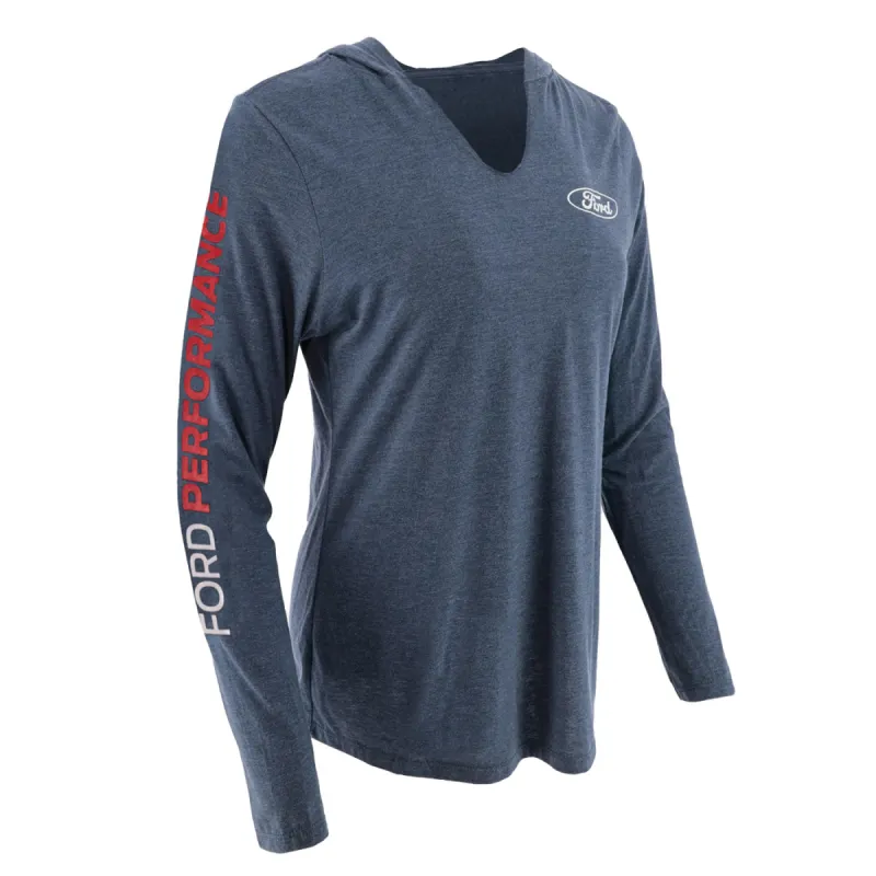 Ford Performance Women's Long Sleeve Hooded Pullover made by Ford