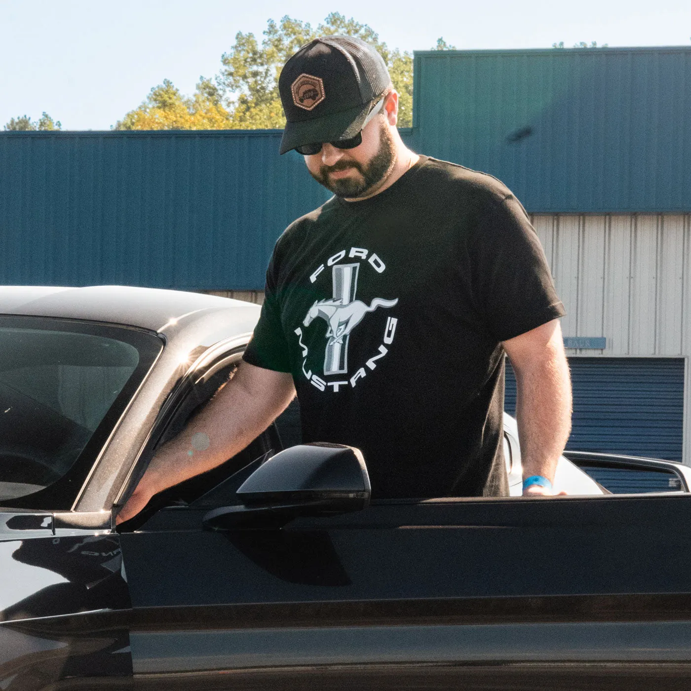 Ford Mustang Men's Tribar Greyscale T-Shirt sold by Ford product image thumbnail 2