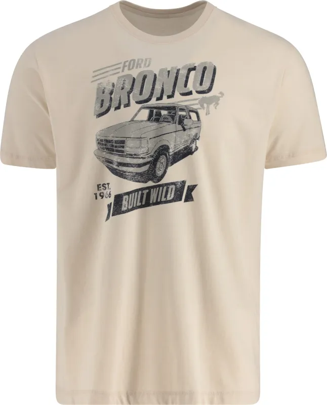 Ford Bronco Built Wild Since 1966 Mens Retro T-Shirt sold by Ford