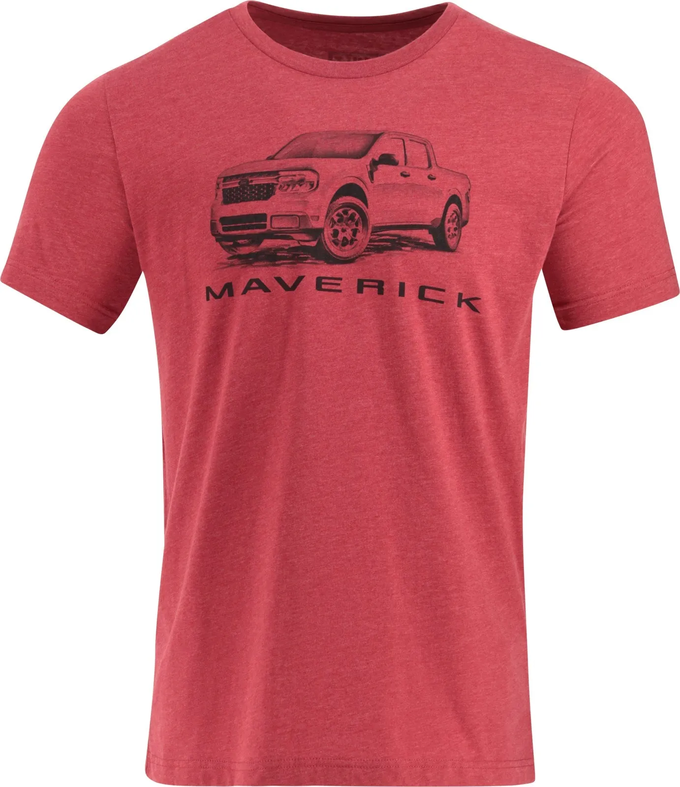 Ford Maverick Mens Graphite Drawing Red Short Sleeve T-Shirt sold by Ford