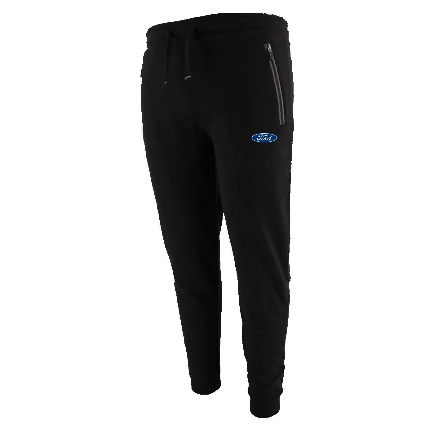 Ford Oval Logo Mens Black Athletic Joggers sold by Ford