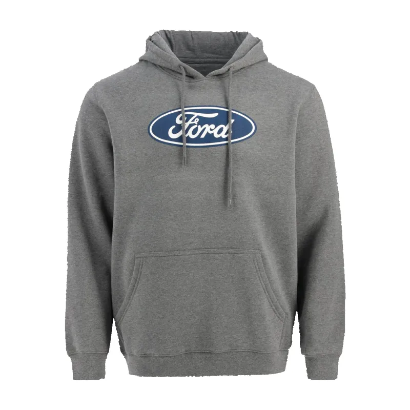 Ford Men's Oval Printed Hooded Fleece Pullover sold by Ford