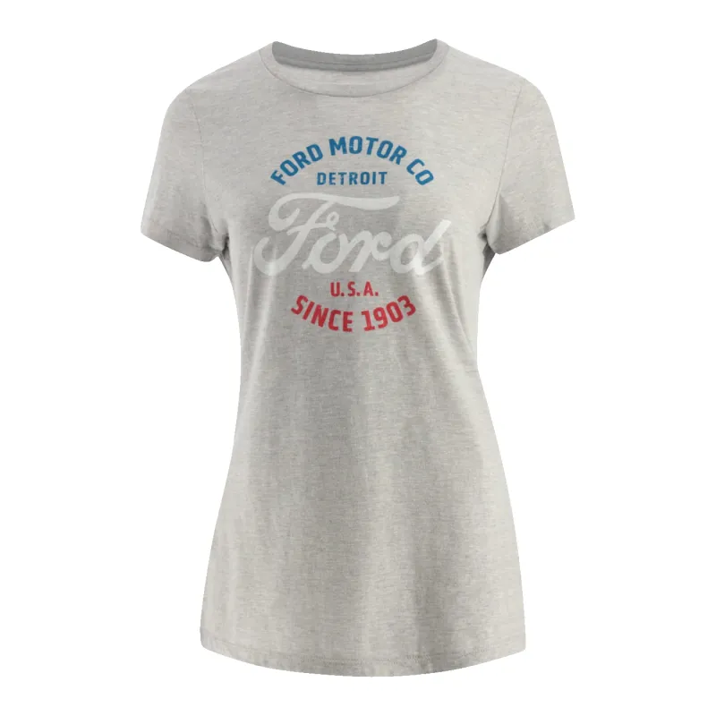 Ford Motor Co 1903 Red White & Blue Womens T-Shirt sold by Ford