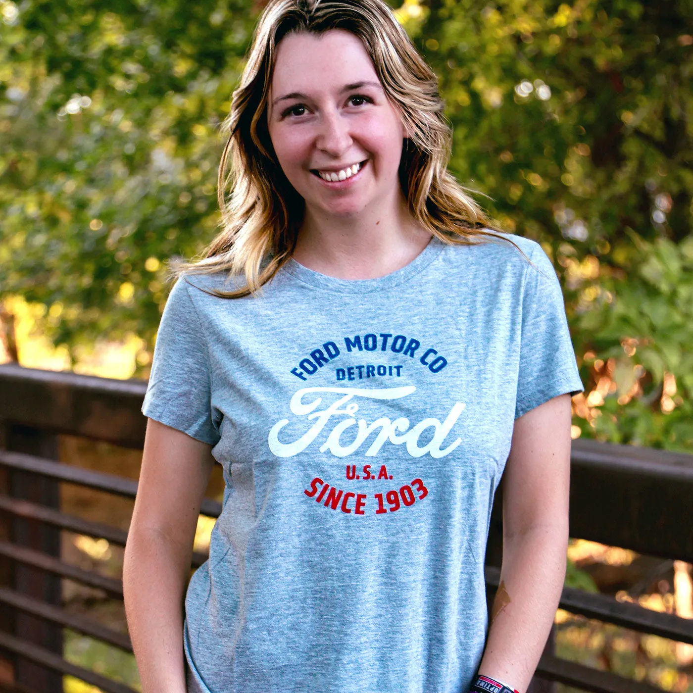 Ford Motor Co 1903 Red White & Blue Womens T-Shirt sold by Ford product image thumbnail 2