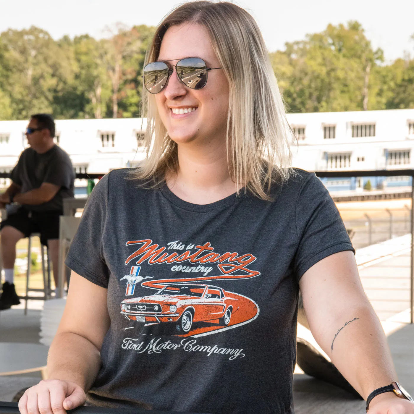 Ford Mustang Country Charcoal Womens Short Sleeve T-Shirt sold by Ford product image thumbnail 2