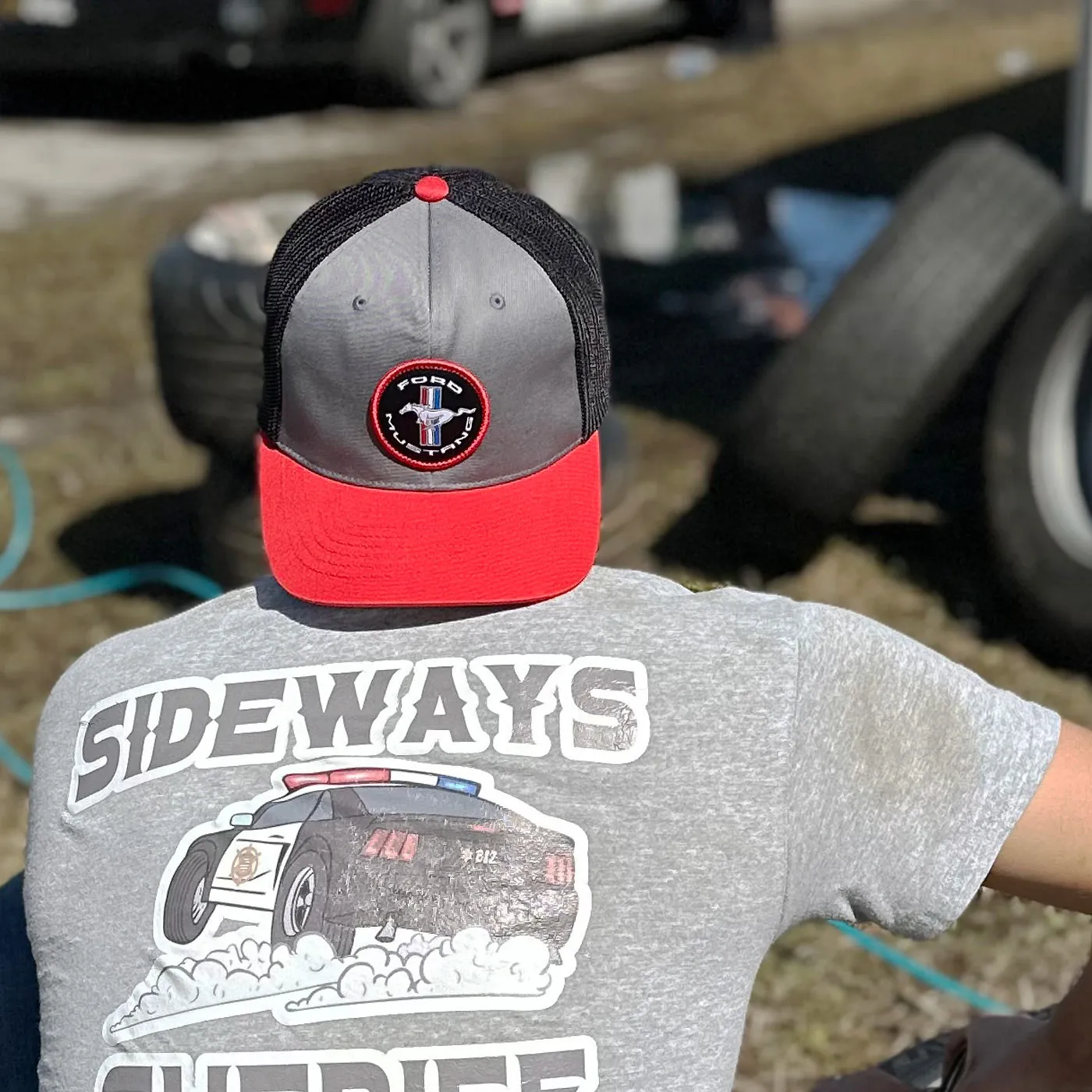 Ford Mustang Tribar Mesh FLEXFIT Trucker Hat sold by Ford product image thumbnail 2