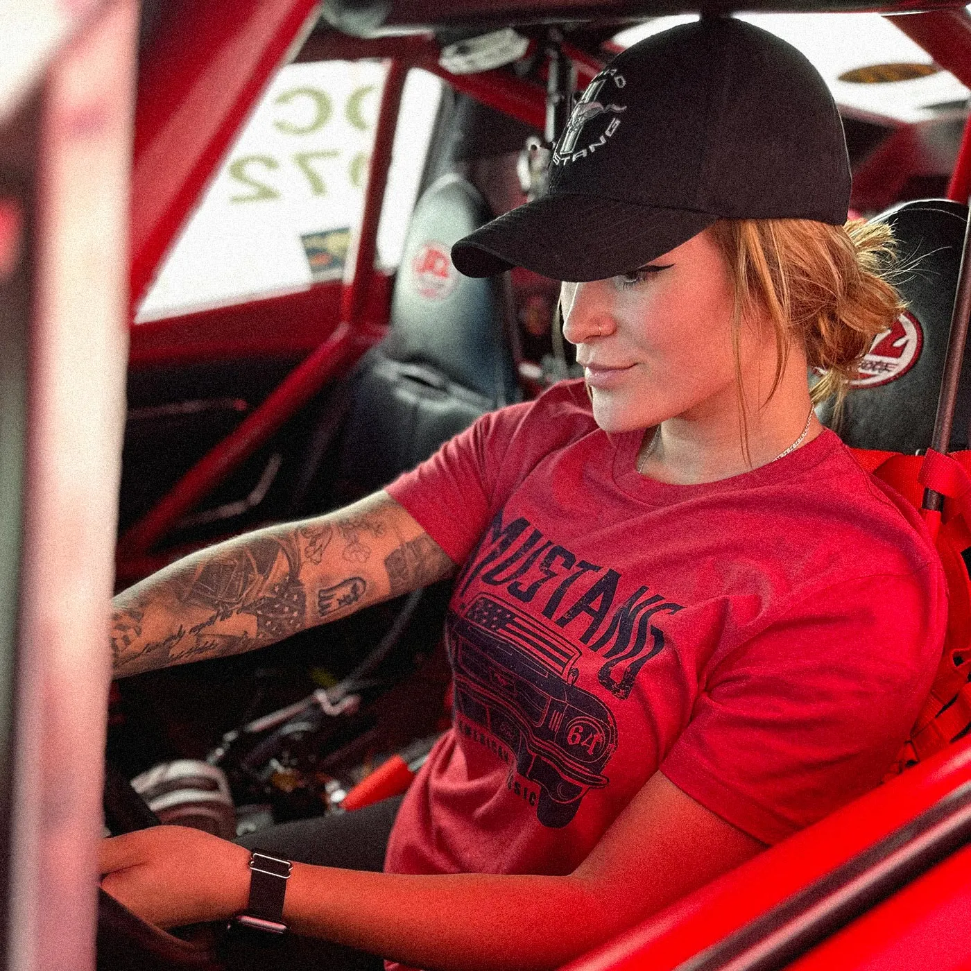Ford 1964 Mustang Mens American Classic Red T-Shirt sold by Ford product image thumbnail 2