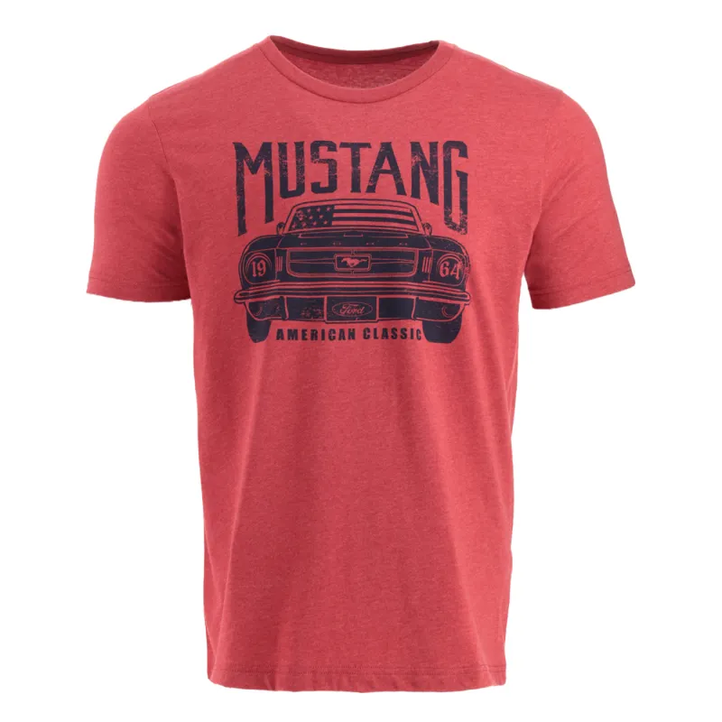 Ford 1964 Mustang Mens American Classic Red T-Shirt sold by Ford