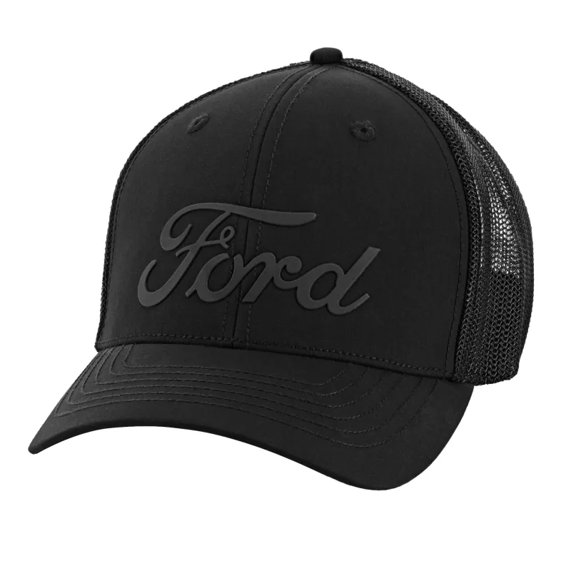 Ford Logo Black Reflective Stretch Fit Hat sold by Ford